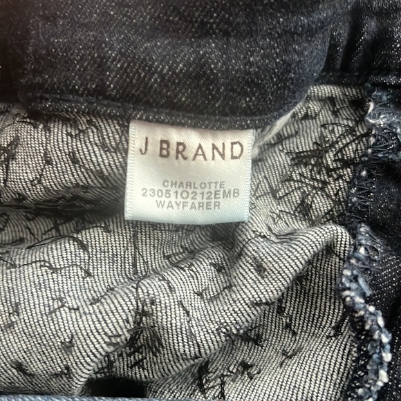 J Brand Charlotte Dark Wash Embellished Bootcut Jeans Denim Size 25 - Picture 9 of 10